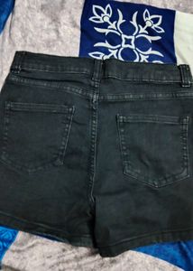 Black Denim Shorts
