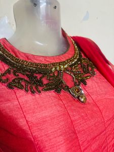 Pink Anarkali Suit with Dupatta