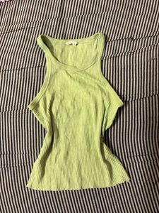 Green Ribbed Tank Top