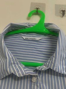 Classic Blue Striped Button-Down Shirt