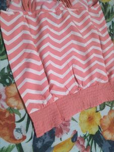 Coral Chevron Tank Top