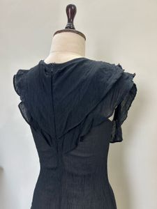 Elegant Black Ruffle Top