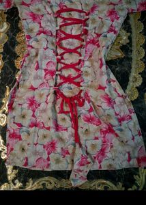 pinterest kurti /Floral Print Corset back