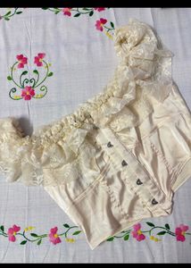 Lace Trim Corset Top