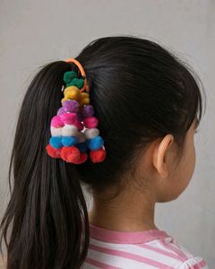 Colorful Pom Hair Tie