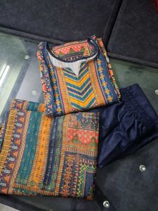 Vibrant Printed Kurta Set with Dupatta