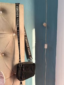 Black Quilted Crossbody Bag