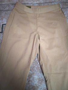 New Tan Trouser Pant With Side Zip