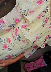 Floral Print Dress with Bell Sleeves