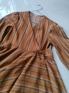 Stylish Striped Wrap Dress