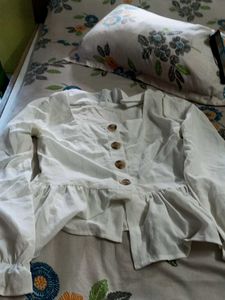Chic White Peplum Top