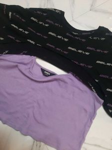 MAX Lavender Ribbed Crop Top