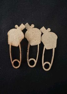 Wooden Safety Pin Embellishments