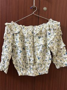 Printed Off Shoulder Top