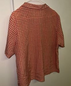 Retro Polka Dot Button-Up Shirt