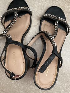 ALDO Black Chain Detail Heels
