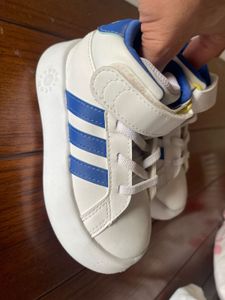 White & Blue Sneakers