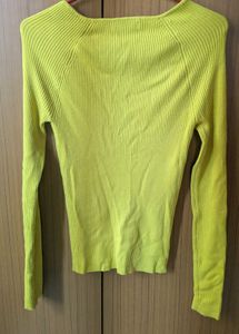 Lime colored Wide neck top