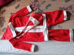 Kids Santa Claus Christmas Costume – Red &amp; White D