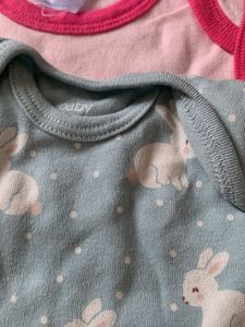 5 Baby Girls Long Sleeve Bodysuits Set