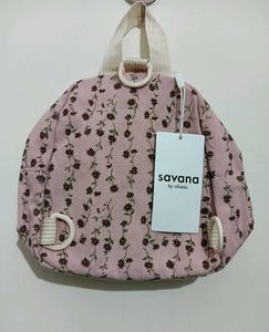 Cute Floral Corduroy Backpack