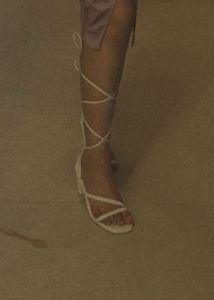 pinteresty white tie up block heel