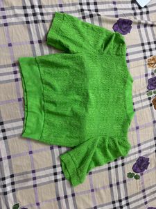 Emily in Paris Coded Green Top