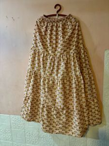 Tiered Print Maxi Skirt