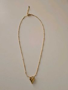 Palmonas 18K Gold Pleated Heart Pendant Necklace