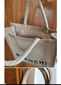 Jute Tree Print Tote Bag
