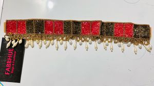 Partywear Beaded &amp; Pearl Embellished Belt