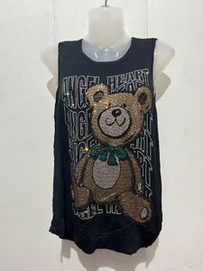 Cute Sequin Teddy Bear T-Shirt