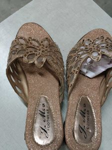 Sparkly Embellished Wedge Sandals