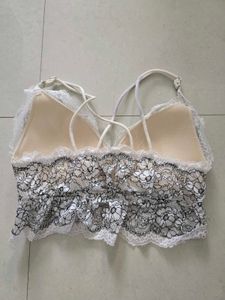 Lace Bralette with Strappy Back
