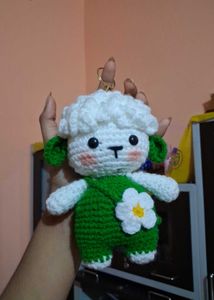 Cute Crochet Sheep Charm