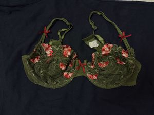 Embroidered Floral Bra