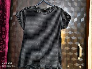 Black And White Striped Top