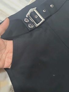 Stylish Black Belted  Trouser