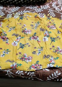 Vibrant Floral Yellow Kurta