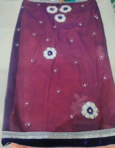 Elegant Embroidered Saree with Blouse