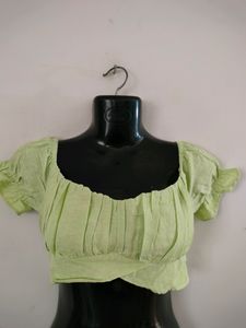 Fluorescent Green Casual Top (Women's)