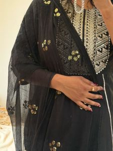 Elegant Black Kurta Set with Dupatta