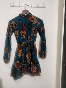 Boho Floral Print Mini Dress