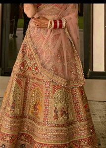 Exquisite Bridal Lehenga - Red & Gold