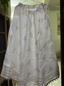 Elegant White Diwali Skirt