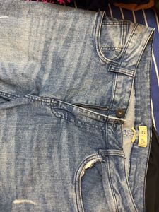 Blue Acid Wash Denim Jeans