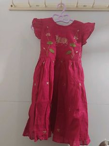 Beautiful Pink Embroidered Dress