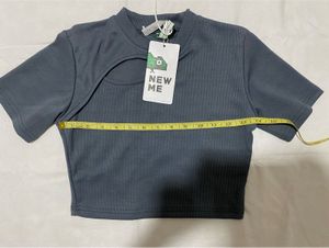 Ribbed Cut-Out Crop Top