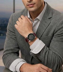 Titan Brown Strap Magnetic Watch