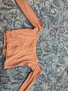 Ribbed Button-Front Top